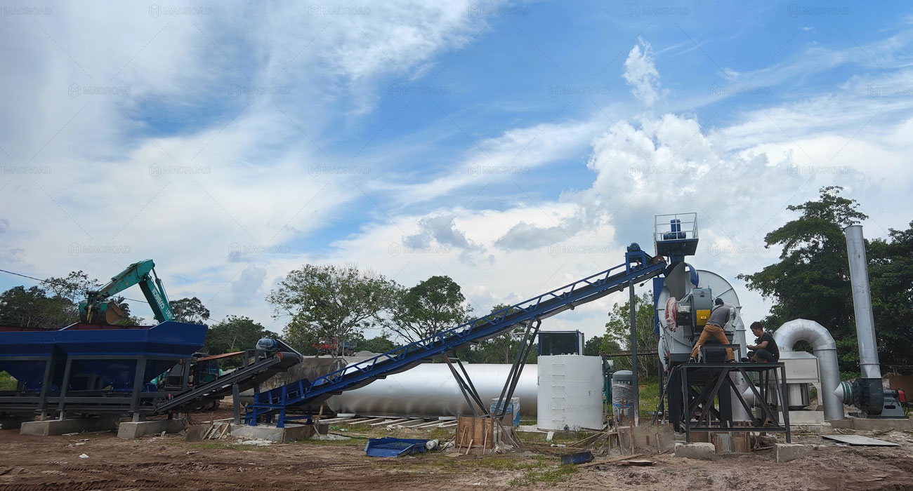 80tph asphalt drum mix plants for sale in Macroad for Malaysia road construction