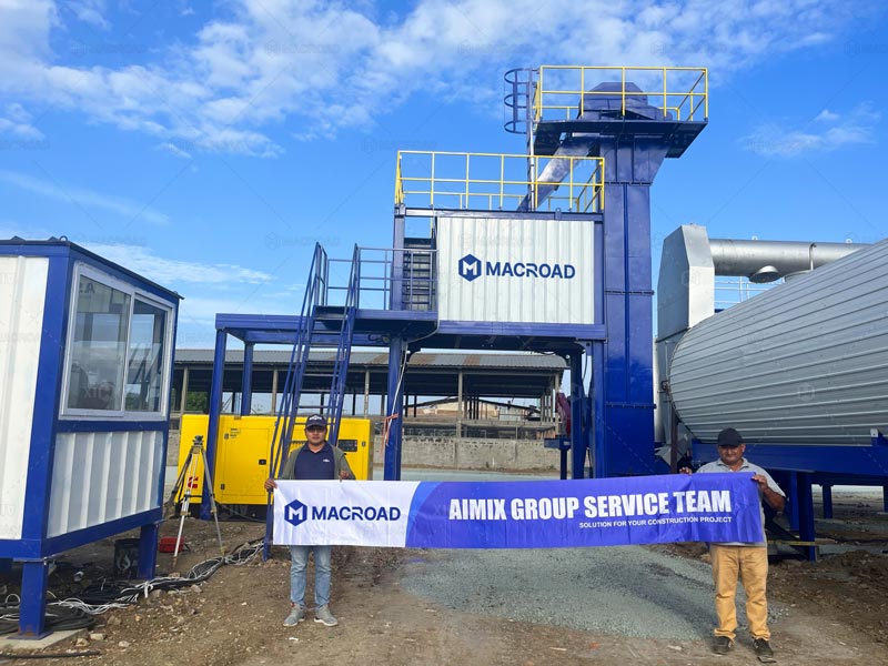 Continuous Asphalt Plant and Our Engineer in Ecuador